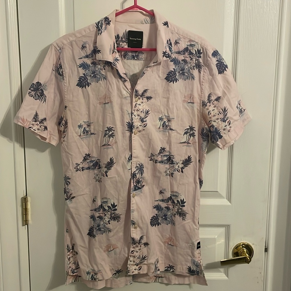 Men’s Barney cool button up shirt with camp collar